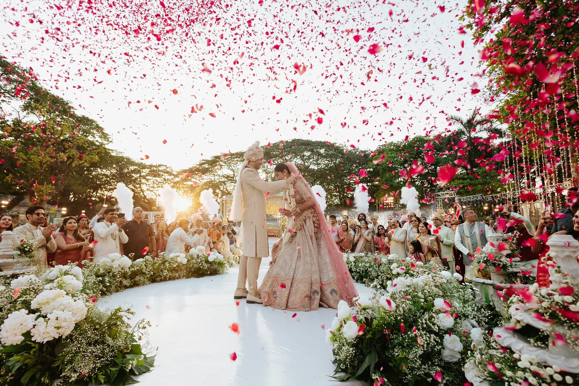 Unscripted wedding celebration